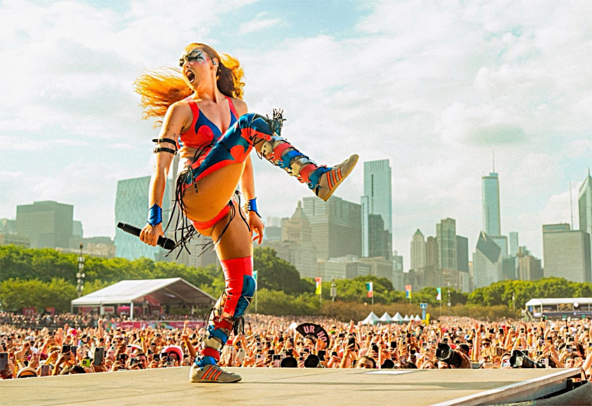 Chappell Roan’s performance drew a record-breaking crowd of 110,000—the largest in Lollapalooza history.