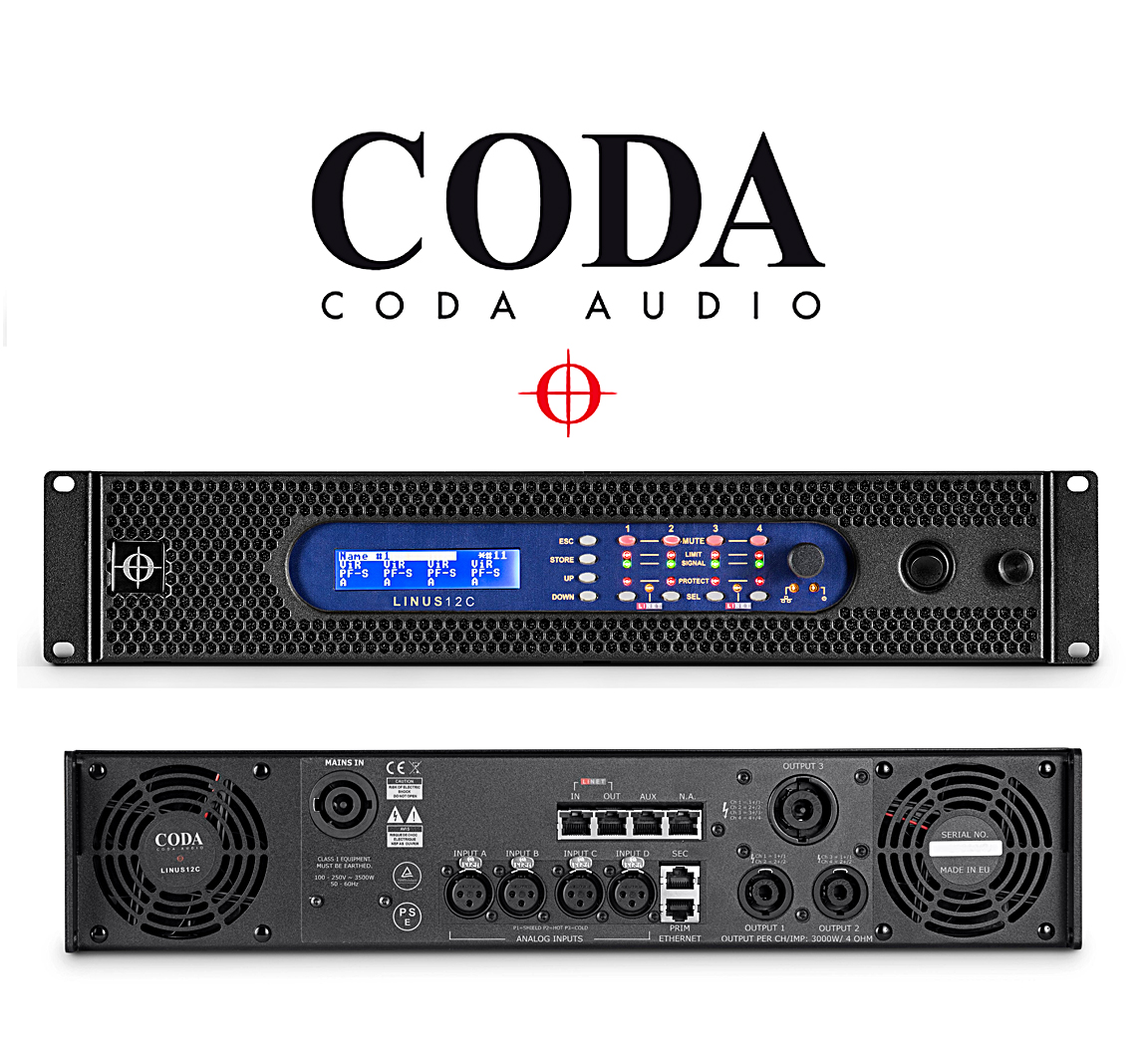 The LINUS12C is a 4-channel, DSP, networkable amplifier that delivers four 3,000W channels.