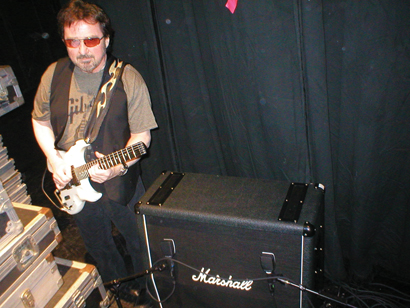 Buck Dharma with dual mics and amp