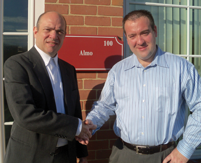 From left, Wayne Childs (Altinex) and Brian Rhatigan (Almo Professional A/V).