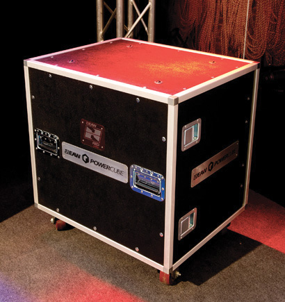 EAW Powercube road case with Powercube and Red Certification badging