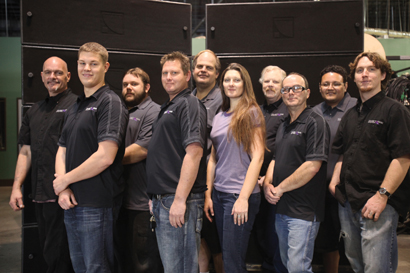 From left, Jason Chamlee, Eric Thomas, Tommy Dowdy, Chris Belcher, George Olsen, Hyacinth Belcher, Barry Pharr, Russ Purdue, Ernie Gonzales and Tyler Johnston