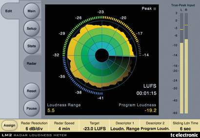 TC Electronic LM2 Radar Loudness Meter Plug-in