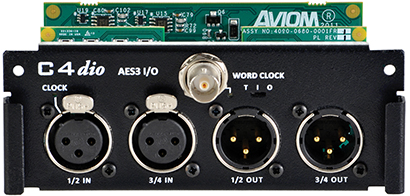 Aviom Now Shipping C4dio Digital I/O Card for the AllFrame Multi-Modular I/O System