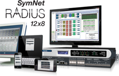 Symetrix Radius 12x8 expands the SymNet platform with a Dante-networkable, fixed I/O, open-architecture digital signal processor.