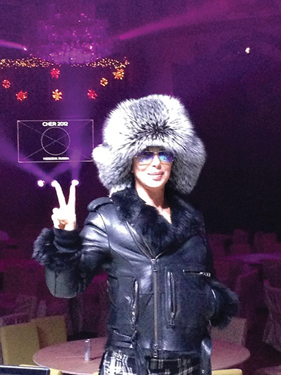 Cher at sound-check in Moscow