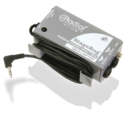 Radial Engineering StageBug SB-5 Sidewinder Laptop Direct Box