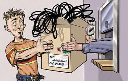 Forget something? (See Rule 01). Illustration by Tony Gleeson (WWW.TONYGLEESON.COM)