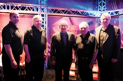 From left, Eric Bourgeois, Bill Lawlor, Denis Lefrancois, Larry Medwin and Brian Konechny at the En Coulisse 2013 trade show.