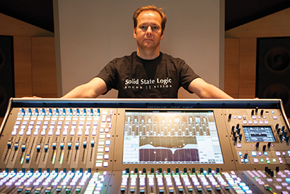 Jason Kelly with SSL Live console