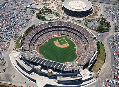 The Oakland—Alameda County Coliseum, currently also known as the O.co Coliseum