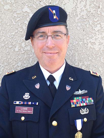 Point Source Audio president James Lamb was named first commander of the California State Military Reserve (CSMR) Band.