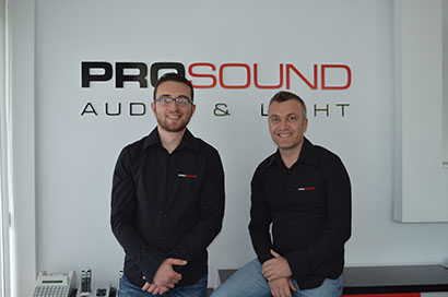 From left, Endrit Veleshnja, Technical Director, Prosound; and Kliton Gjika, Managing Director, Prosound.