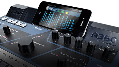 Aviom previewed its A360 Display at InfoComm 2014. A360 Display is an iOS application that provides a visual display of mix information on an A360 Personal Mixer.