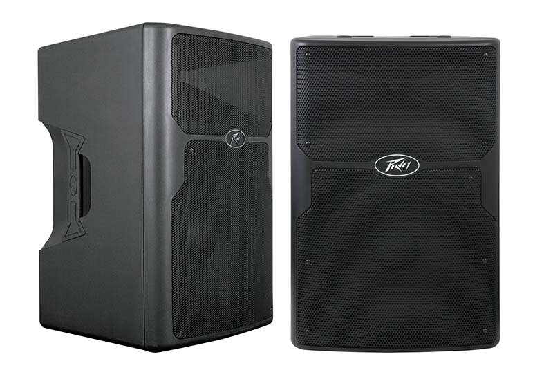 Peavey PVXp 12 Powered Loudspeaker. The cabinets can also be used as floor monitors.