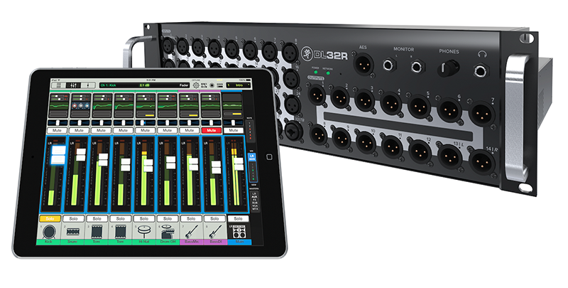 The Mackie DL32R uses an iPad for virtual, rather than physical control.