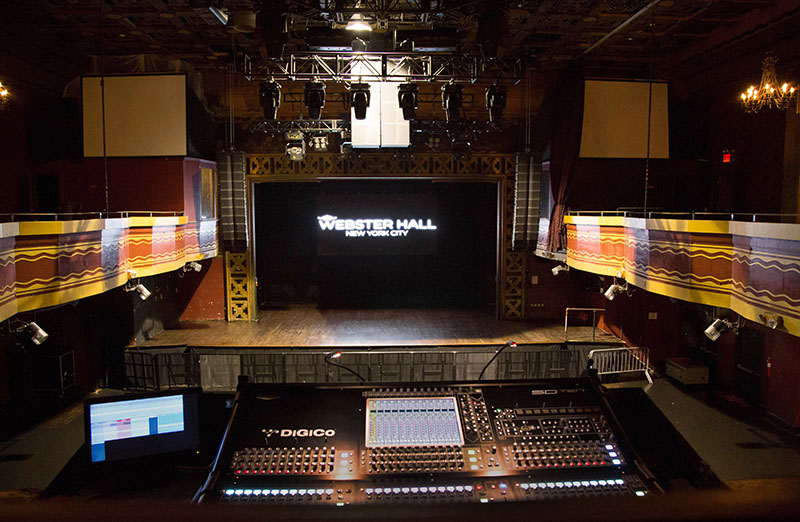 The heart of Webster Hall’s new sound system centers around its L-Acoustics KARA rig and DiGiCo consoles.