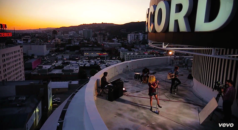 Singer-songwritter Tori Kelly is among the artists who have participated in performances on the Capitol Records rooftop.