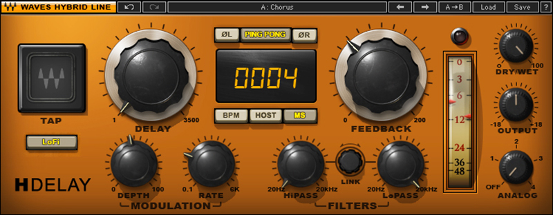 Waves H Delay puts access to delay-based effects into a simple to use, plug-in format.