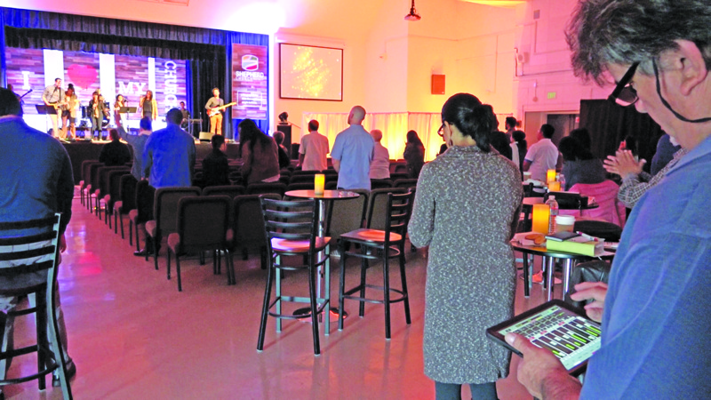 Shepherd of the Hills church in Southern California has three mobile ministries for outreach and uses Mackie SRM750 speakers and SRM2850 subs, with Joe Fiorello mixing FOH via iPad to a Mackie DL32R 32-channel console.