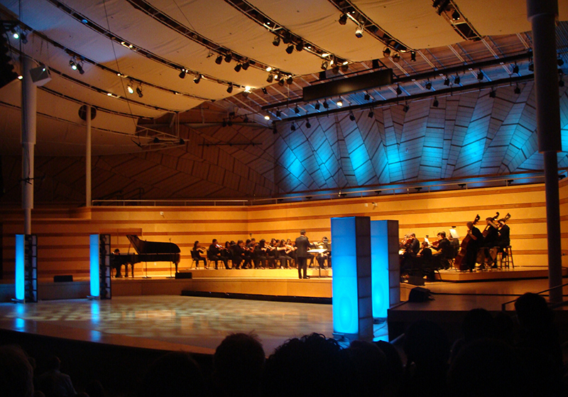 Interior view of the Benedict Music Tent