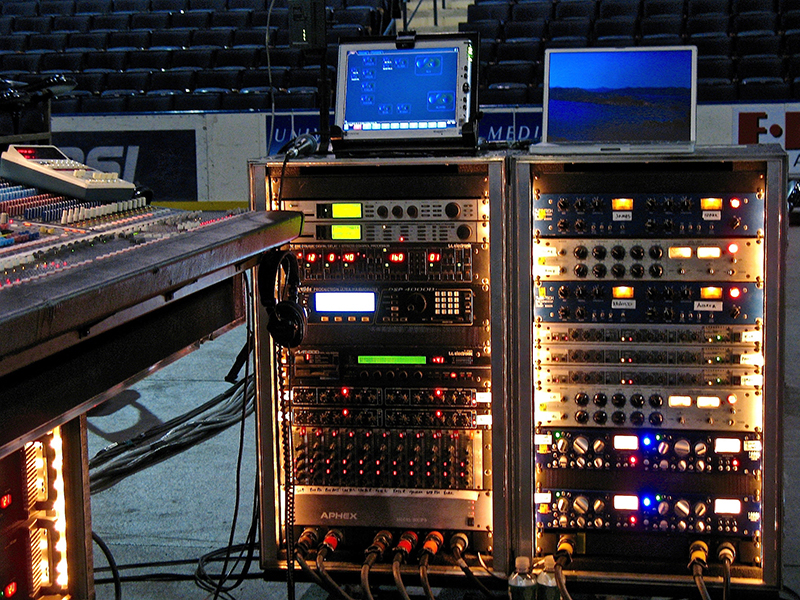 Blast from the Past - A huge FOH outboard collection from the pre-plug-in days.