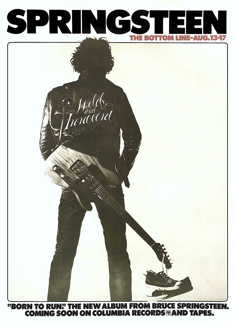 Bruce Springsteen was among the long list of performers that graced the Bottom Line. This poster promoted a five-date run at the venue, just a week before his landmark Born To Run album debuted on August 25, 1975.