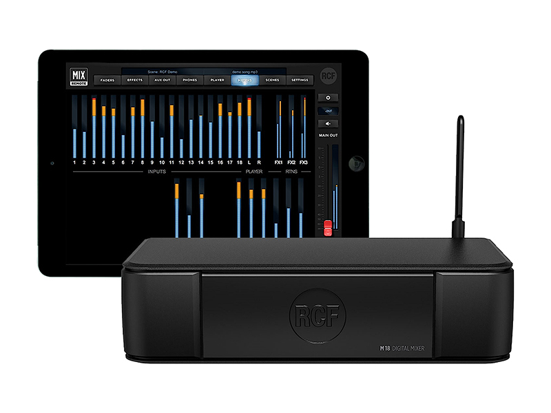 The M18 mixer is iPad controlled.