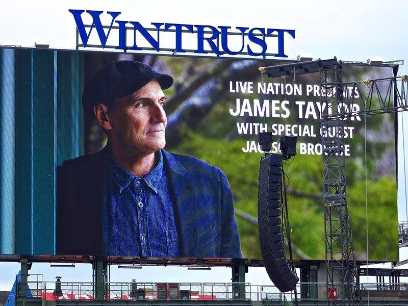 The 16 box/side Cohesion-12 main P.A. hang for James Taylor’s debut performance at Chicago’s Wrigley Field on June 30, 2016.