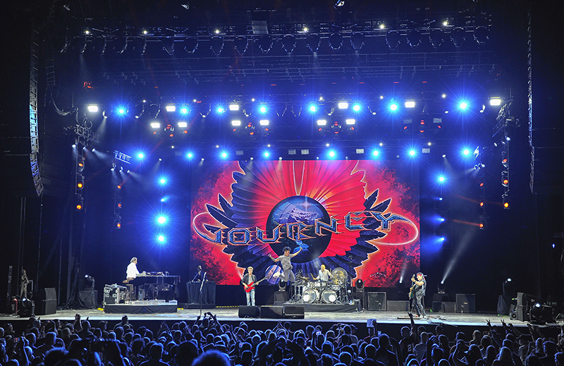 A few bands, including Journey, have given the crew video screen credits while on tour. Photo by Steve Jennings