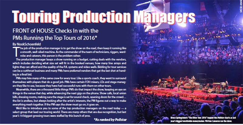 Touring Production Managers