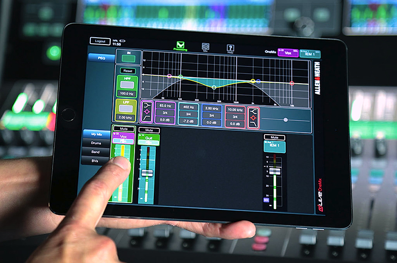 OneMix, an iPad mixing app for Allen & Heath’s dLive, lets performers take control of their own monitor mixes.