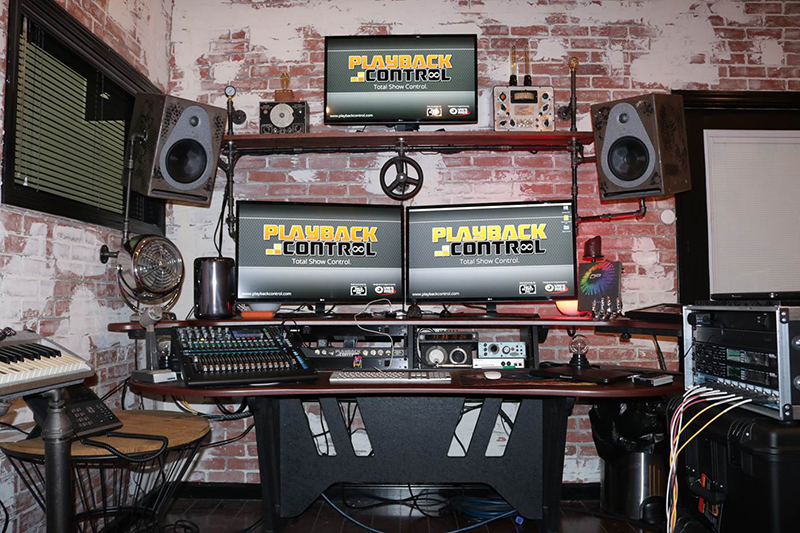 Tour Supply’s Nashville studio. The setup includes an Allen & Heath Qu-16 digital mixer.