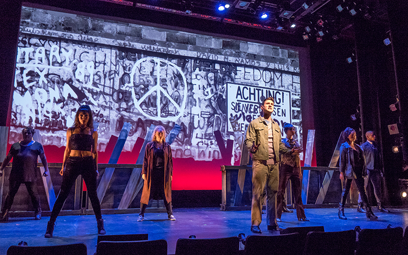 Jordan Bondurant and the cast of A Wall Apart at the 2017 NYMF. Photo by Michael Schoenfeld