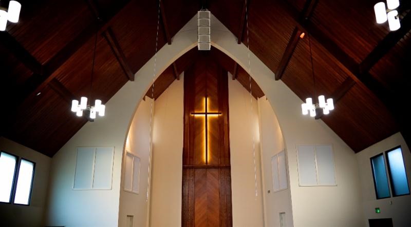 The sanctuary at Anaheim Christian Reformed Church