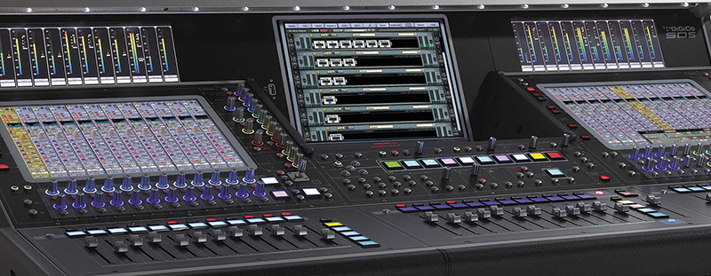 The DiGiCo SD5 console with Waves Soundgrid integration.