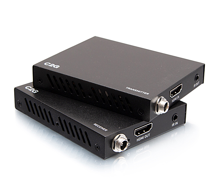 The unit extends 4K HDMI video and audio up to 115 feet using a single category patch cable