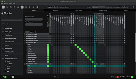 Dante Controller Updates with Modern Fresh Interface including Dark Mode