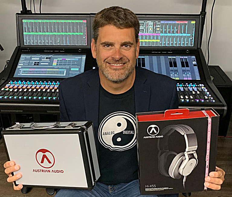 Group One president Bryan Bradley with some of the Austrian Audio Product