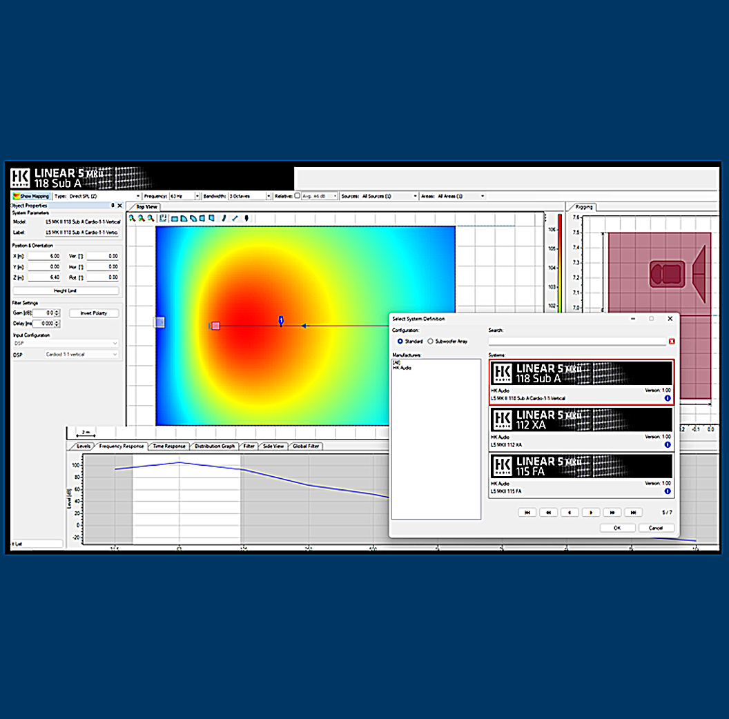 Simulation files in GLL data format are now available for EASE and EASE FOCUS 3 for the speakers in HK Audio’s LINEAR 5 MK II series