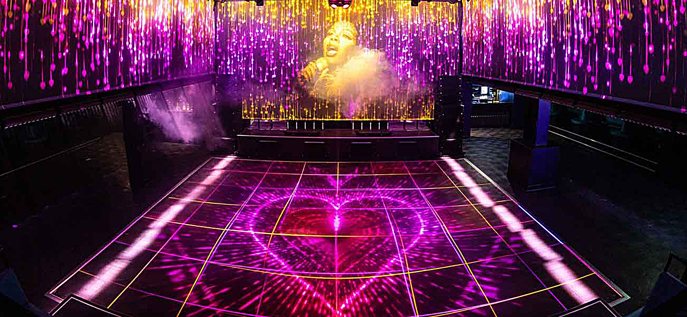 The system is capable of adding haptic LF motion to the double-layered, 12-ton dance floor that supports 100 people.