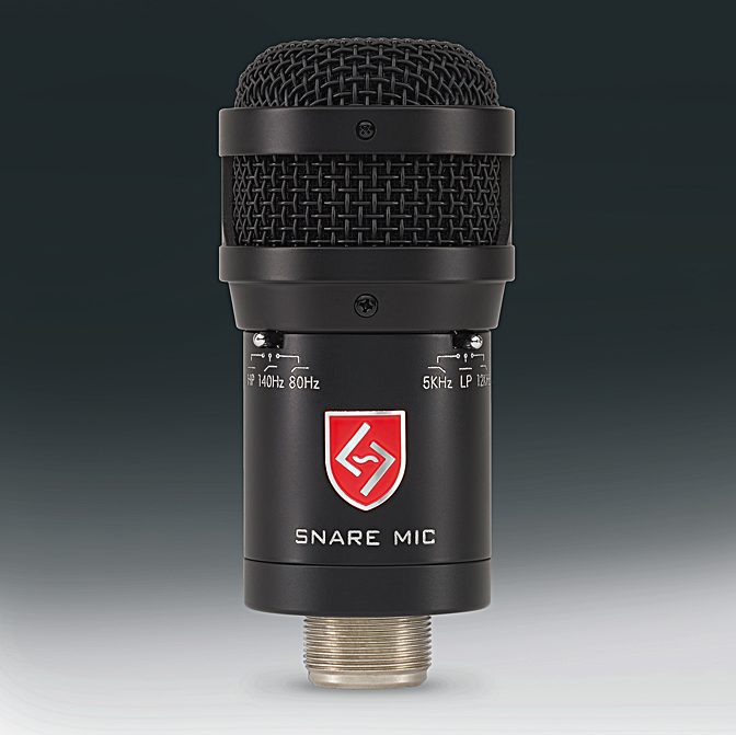 Compact mic captures impact, body, and dynamics while providing up to 28dB of off-axis sound rejection