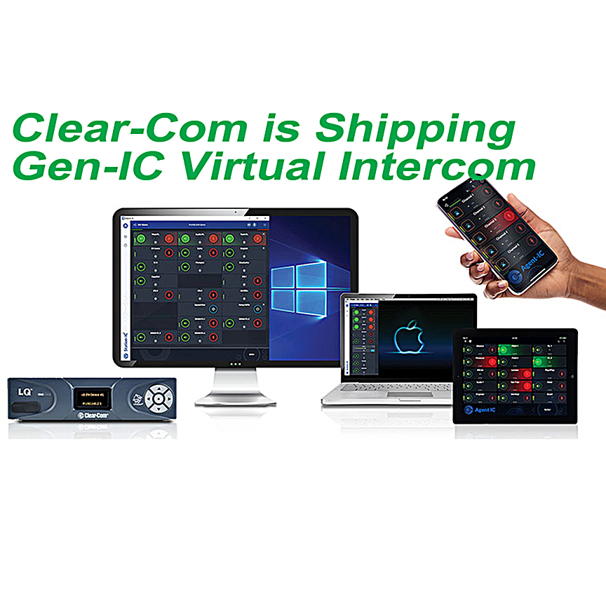 Clear-Com is Shipping its Gen-IC Virtual Intercom