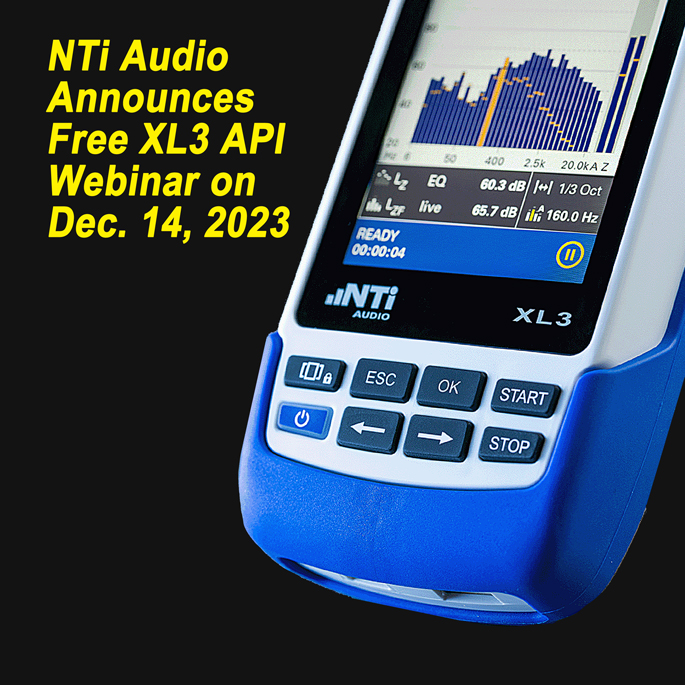 Webinar: Using NTI’s XL3 API for Seamless Noise Monitoring - Dec. 14, 2023