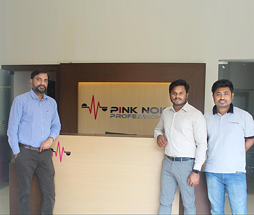 Pink Noise Professional members, (L-R): Shailesh Awasthi, Vikram Yadav and Vijay Sinha