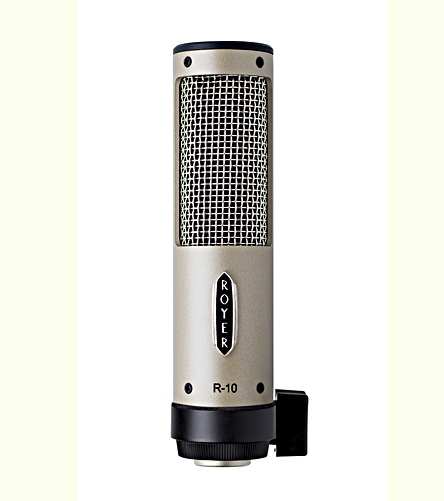 The Royer R-10 “Hot Rod” 25th Anniversary mic — a passive mono ribbon model designed for use both in the studio and on live stages.