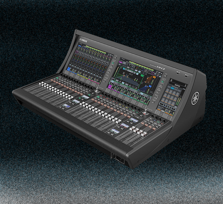 The flagship of Yamaha’s new digital mixers is the 120-input DM7